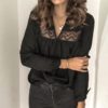 Elegant Sexy Long Sleeve V-neck Backless Shirt - Image 4