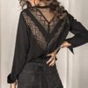 Elegant Sexy Long Sleeve V-neck Backless Shirt - Image 5