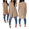Sexy Loose Irregular Leisure  Chiffon Shirts - Image 3