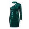 Sexy Skew Collar One-shoulder Backless Sequin Bright Party Dress - Image 13