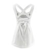 Sexy Square Collar Criss Cross Off Shoulder Mini Dress - Image 8