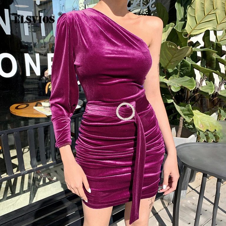 Sexy Strapless Off Shoulder Velvet Backless Club Party Dress - Image 6