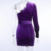 Sexy Strapless Off Shoulder Velvet Backless Club Party Dress - Image 10