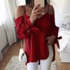 Sexy V-neck Off Shoulder Blouse