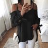 Sexy V-neck Off Shoulder Blouse - Image 3