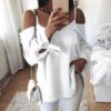Sexy V-neck Off Shoulder Blouse - Image 4