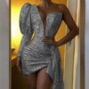 Sexy Pleated Slim Bodycon Mini Short Dresses