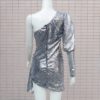 Sexy Pleated Slim Bodycon Mini Short Dresses - Image 3
