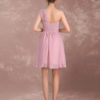 Short Chiffon Prom One Shoulder Twisted Pleated Party Bridesmaid Dress - Image 5