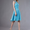 Short Halter Chiffon Pleated Wedding Party Bridesmaid Dresses - Image 4