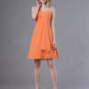 Short One Shoulder Chiffon Mini Wedding Party Bridesmaid Dresses - Image 3