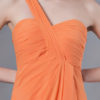 Short One Shoulder Chiffon Mini Wedding Party Bridesmaid Dresses - Image 7