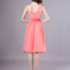 Short One Shoulder Flowers Chiffon Wedding Party Bridesmaid Dresses - Image 6