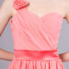 Short One Shoulder Flowers Chiffon Wedding Party Bridesmaid Dresses - Image 7