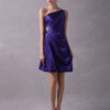 Short One Shoulder Pleated Beaded Bridesmaid Dresses - Image 2