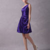 Short One Shoulder Pleated Beaded Bridesmaid Dresses - Image 4