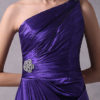 Short One Shoulder Pleated Beaded Bridesmaid Dresses - Image 6
