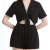 Short Sleeves Lace Up One Piece Outfit - Image 6