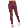 Solid Side Pocket Wide Belt Skinny Elastic Workout Leggings - Image 8
