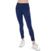 Solid Side Pocket Wide Belt Skinny Elastic Workout Leggings - Image 10