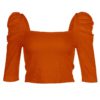 Square Collar Half Sleeve Solid Fashion Street Wear Blouse - Image 6