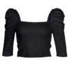 Square Collar Half Sleeve Solid Fashion Street Wear Blouse - Image 7