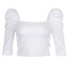 Square Collar Half Sleeve Solid Fashion Street Wear Blouse - Image 8