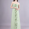 Strapless Sweetheart Cascading Ruffles Long Wedding Party Bridesmaid Dresses