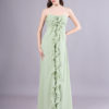 Strapless Sweetheart Cascading Ruffles Long Wedding Party Bridesmaid Dresses - Image 2