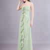 Strapless Sweetheart Cascading Ruffles Long Wedding Party Bridesmaid Dresses - Image 3