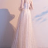 A Line V Neck Sequined Long Sleeves Wedding Guest Dresses - Image 3