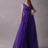A-Line V-neck Wrapped Bodice Floor-length Chiffon Bridesmaid Dress - Image 2