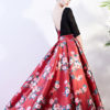 Prom Dresses Floral Print Quinceanera Dress Backless Lace Satin Chapel Train Women Pageant Dress - Image 7