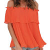 Bardot Top Off The Shoulder Ruffles Tops