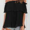 Bardot Top Off The Shoulder Ruffles Tops - Image 5