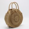 Big Circular Straw Beach Handmade Bags For Women - Image 2