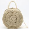 Big Circular Straw Beach Handmade Bags For Women - Image 5