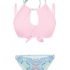 Bikini Swimsuit Lace Up Straps Neck Backless Low Rise Waist Beach Swimwear - Image 3
