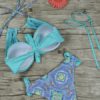 Bikini Swimsuit Lace Up Straps Neck Backless Low Rise Waist Beach Swimwear - Image 4