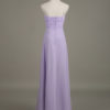 Blush Strapless Backless Chiffon Draped Flower A Line Long Wedding Party Bridesmaid Dress - Image 10
