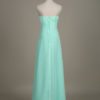 Blush Strapless Backless Chiffon Draped Flower A Line Long Wedding Party Bridesmaid Dress - Image 18