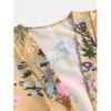 Bohemian Floral Print V Neck Belted Mini Dress Cardigans - Image 3