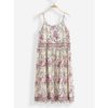 Bohemian Floral Strapless Sleeve Print Beach Holiday Midi Dress - Image 2