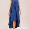 Boho Dress High Low Floral Dress Sleeveless Backless Beach Dress - Image 7