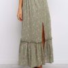 Boho Skirt Printed High Waisted Split Women Bottoms - Image 3