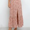 Boho Skirt Printed High Waisted Split Women Bottoms - Image 5