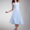 Bridesmaid Dress Chiffon Spaghetti Strap Ruched Waist A Line Prom Dress