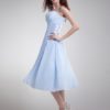 Bridesmaid Dress Chiffon Spaghetti Strap Ruched Waist A Line Prom Dress - Image 2