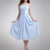 Bridesmaid Dress Chiffon Spaghetti Strap Ruched Waist A Line Prom Dress - Image 3