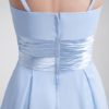 Bridesmaid Dress Chiffon Spaghetti Strap Ruched Waist A Line Prom Dress - Image 8